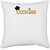 UDNAG White Polyester 'Cooking | Cooking' Pillow Cover [16 Inch X 16 Inch]