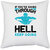 UDNAG White Polyester 'swimming | If you are going through hell keep going' Pillow Cover [16 Inch X 16 Inch]
