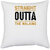 UDNAG White Polyester 'Walking | straight outta the walking' Pillow Cover [16 Inch X 16 Inch]