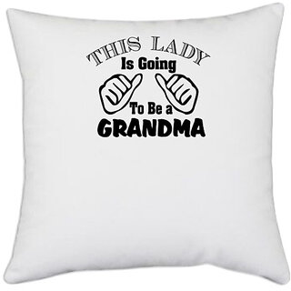 UDNAG White Polyester 'Death | Skull17' Pillow Cover [16 Inch X 16 Inch]