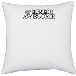 UDNAG White Polyester 'Reading | the book was better' Pillow Cover [16 Inch X 16 Inch]
