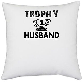 UDNAG White Polyester 'Death | Skull27' Pillow Cover [16 Inch X 16 Inch]