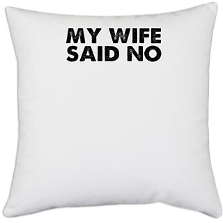 UDNAG White Polyester 'Christmass | this girl loves christmas' Pillow Cover [16 Inch X 16 Inch]