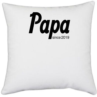 UDNAG White Polyester 'Grandma | this lady is going to be a grandma' Pillow Cover [16 Inch X 16 Inch]
