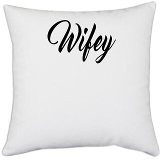 UDNAG White Polyester 'Death | Skull31' Pillow Cover [16 Inch X 16 Inch]