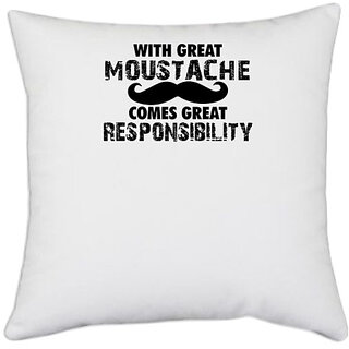 UDNAG White Polyester 'New year | Happy new year' Pillow Cover [16 Inch X 16 Inch]