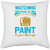 UDNAG White Polyester 'Television | Watching tv is the paint to your third eye' Pillow Cover [16 Inch X 16 Inch]