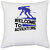 UDNAG White Polyester 'climbing | Welcome to adventure' Pillow Cover [16 Inch X 16 Inch]