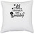 UDNAG White Polyester 'Possible | All things are possible II' Pillow Cover [16 Inch X 16 Inch]