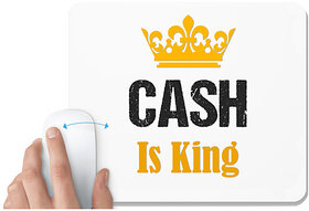 UDNAG White Mousepad 'King | Cash is King' for Computer / PC / Laptop [230 x 200 x 5mm]