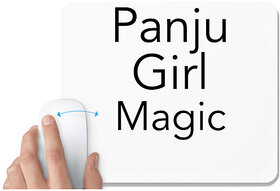 UDNAG White Mousepad 'Panjabi | Punju Girl Magic' for Computer / PC / Laptop [230 x 200 x 5mm]