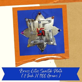 VSP VASTU SAMADHAN - 148 BRASS LOTUS PLATE for ENHANCES Overall Effects of Nine Planets  Remove All Your VASTU DOSH