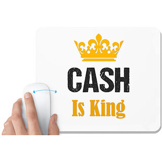 UDNAG White Mousepad 'King | Cash is King' for Computer / PC / Laptop [230 x 200 x 5mm]