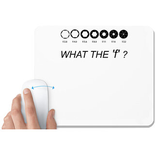 UDNAG White Mousepad 'Camera | F number' for Computer / PC / Laptop [230 x 200 x 5mm]
