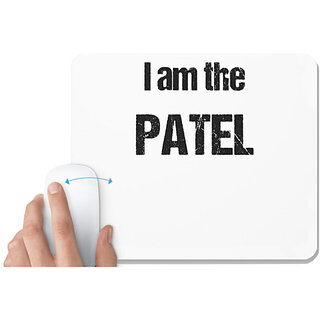 UDNAG White Mousepad 'Patel | I am the Patel' for Computer / PC / Laptop [230 x 200 x 5mm]
