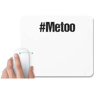 UDNAG White Mousepad 'Hashtag | Metoo' for Computer / PC / Laptop [230 x 200 x 5mm]