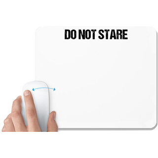 UDNAG White Mousepad 'Do not Stare' for Computer / PC / Laptop [230 x 200 x 5mm]