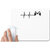 UDNAG White Mousepad 'Heart and Game' for Computer / PC / Laptop [230 x 200 x 5mm]