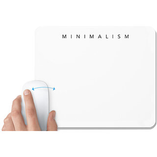 UDNAG White Mousepad 'Minimalism' for Computer / PC / Laptop [230 x 200 x 5mm]