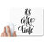 UDNAG White Mousepad 'Its coffee time' for Computer / PC / Laptop [230 x 200 x 5mm]