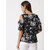 Vivient women white floral printed cold shoulder top