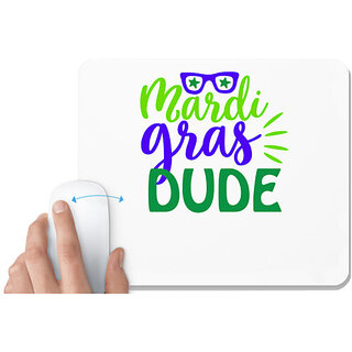 UDNAG White Mousepad 'mardi gras dude' for Computer / PC / Laptop [230 x 200 x 5mm]
