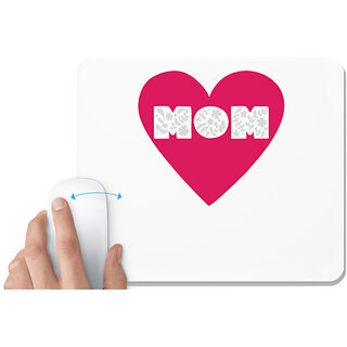 UDNAG White Mousepad 'MOM' for Computer / PC / Laptop [230 x 200 x 5mm]