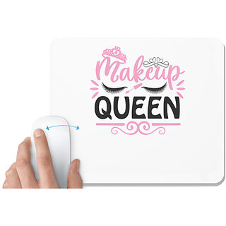UDNAG White Mousepad 'Makeup | makeup queen' for Computer / PC / Laptop [230 x 200 x 5mm]