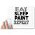UDNAG White Mousepad 'Paint | eat sleep paint repeat' for Computer / PC / Laptop [230 x 200 x 5mm]