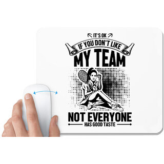UDNAG White Mousepad 'Tennis | It's ok' for Computer / PC / Laptop [230 x 200 x 5mm]