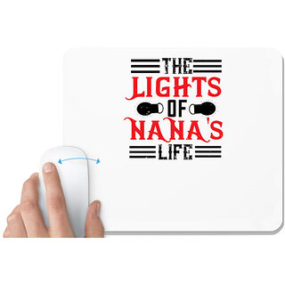 UDNAG White Mousepad 'Grand Father | 02 THE LIGHTS OF NANAS LIFE' for Computer / PC / Laptop [230 x 200 x 5mm]