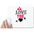 UDNAG White Mousepad 'Love | love you' for Computer / PC / Laptop [230 x 200 x 5mm]