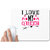 UDNAG White Mousepad 'Queen | i love my queen' for Computer / PC / Laptop [230 x 200 x 5mm]