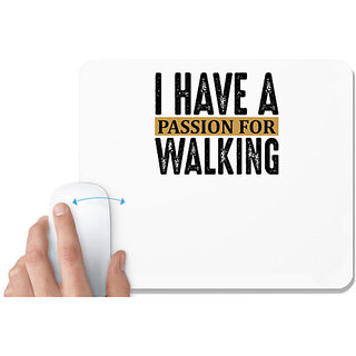 UDNAG White Mousepad 'Walking | I have a copy' for Computer / PC / Laptop [230 x 200 x 5mm]