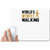 UDNAG White Mousepad 'Walking | World's copy 2' for Computer / PC / Laptop [230 x 200 x 5mm]