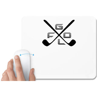 UDNAG White Mousepad 'Golf | golf' for Computer / PC / Laptop [230 x 200 x 5mm]