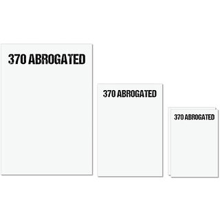 UDNAG Untearable Waterproof Stickers 155GSM 'Jammu & Kashmir | 370 Abrogated' A4 x 1pc, A5 x 1pc & A6 x 2pc