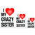 UDNAG Untearable Waterproof Stickers 155GSM 'Rakshabandhan | I Love My Crazy Sister' A4 x 1pc, A5 x 1pc & A6 x 2pc