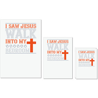 UDNAG Untearable Waterproof Stickers 155GSM 'Walking | I walk into my bedroom' A4 x 1pc, A5 x 1pc & A6 x 2pc