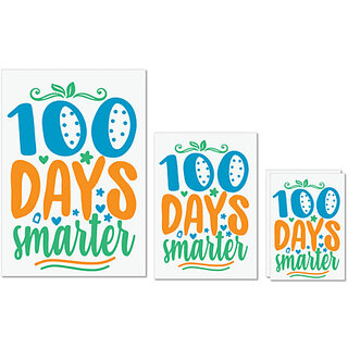 UDNAG Untearable Waterproof Stickers 155GSM 'Smarter | 100 days smarter' A4 x 1pc, A5 x 1pc & A6 x 2pc