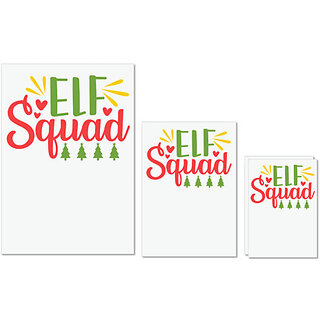 UDNAG Untearable Waterproof Stickers 155GSM 'Christmas Santa | Elf squadd' A4 x 1pc, A5 x 1pc & A6 x 2pc