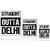 UDNAG Untearable Waterproof Stickers 155GSM 'Delhi | Straight outta Delhi' A4 x 1pc, A5 x 1pc & A6 x 2pc