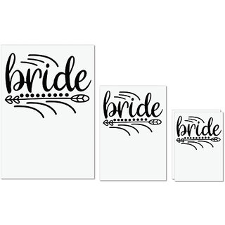 UDNAG Untearable Waterproof Stickers 155GSM 'Brideeee | Brideeeee' A4 x 1pc, A5 x 1pc & A6 x 2pc