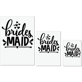 UDNAG Untearable Waterproof Stickers 155GSM 'Love Bride | Brides maidd' A4 x 1pc, A5 x 1pc & A6 x 2pc
