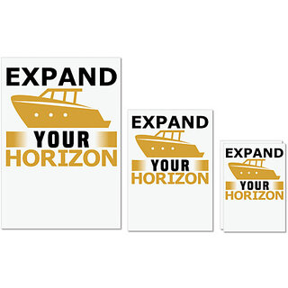 UDNAG Untearable Waterproof Stickers 155GSM 'Expand your' A4 x 1pc, A5 x 1pc & A6 x 2pc