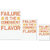 UDNAG Untearable Waterproof Stickers 155GSM 'Failure | Failure is the' A4 x 1pc, A5 x 1pc & A6 x 2pc