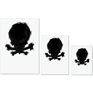 UDNAG Untearable Waterproof Stickers 155GSM 'Mermaid | I am cute mermaid' A4 x 1pc, A5 x 1pc & A6 x 2pc