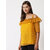 Vivient women yellow dotted shoulder strap top