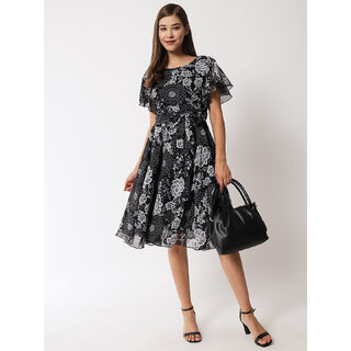 Vivient women white floral printed midi dress