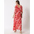 Vivient women pink floral printed cold shoulder dress
